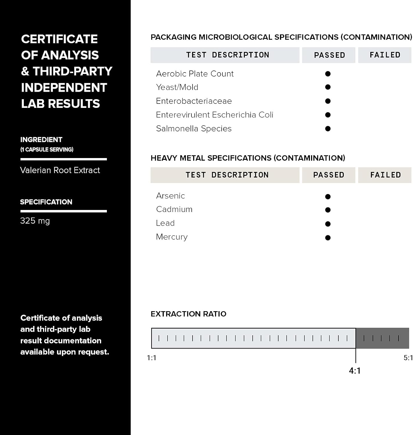 Toniiq Valerian Root Capsules - Ultra High Potency 4:1 Extract - Highly Concentrated - Third-Party Lab Tested - 120 Capsules