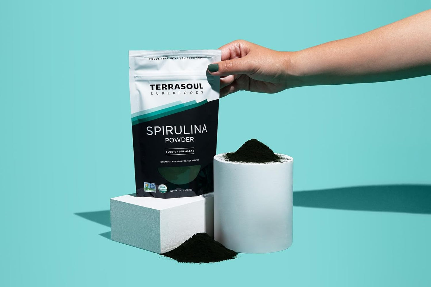 Terrasoul Superfoods Organic Spirulina Powder, 6 Oz, Vegan Protein, Green Superfood Boost for Smoothies, Detoxifying Elixirs, and Immune Support (Pack of 2)