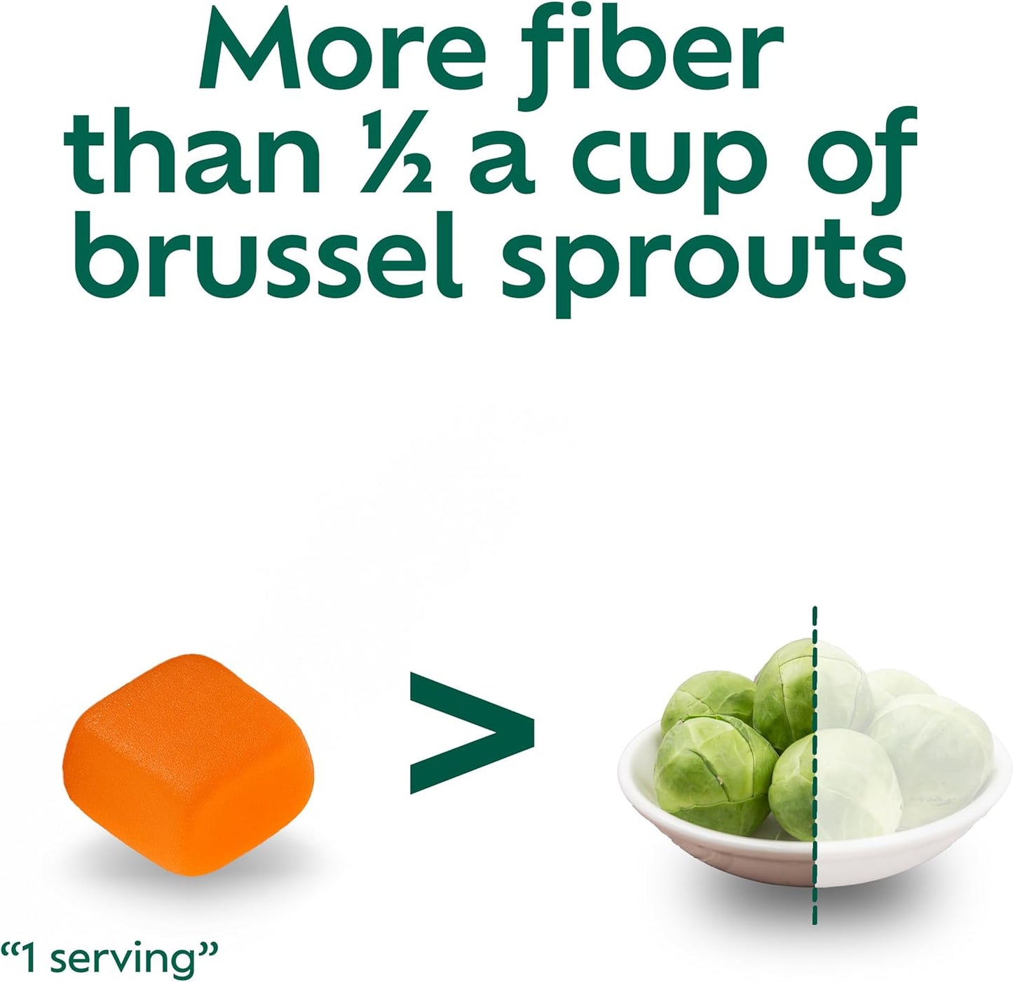 Benefiber Prebiotic Fiber Supplement Gummies with Probiotics for Digestive Health, Assorted Fruit Flavors - 50 Count