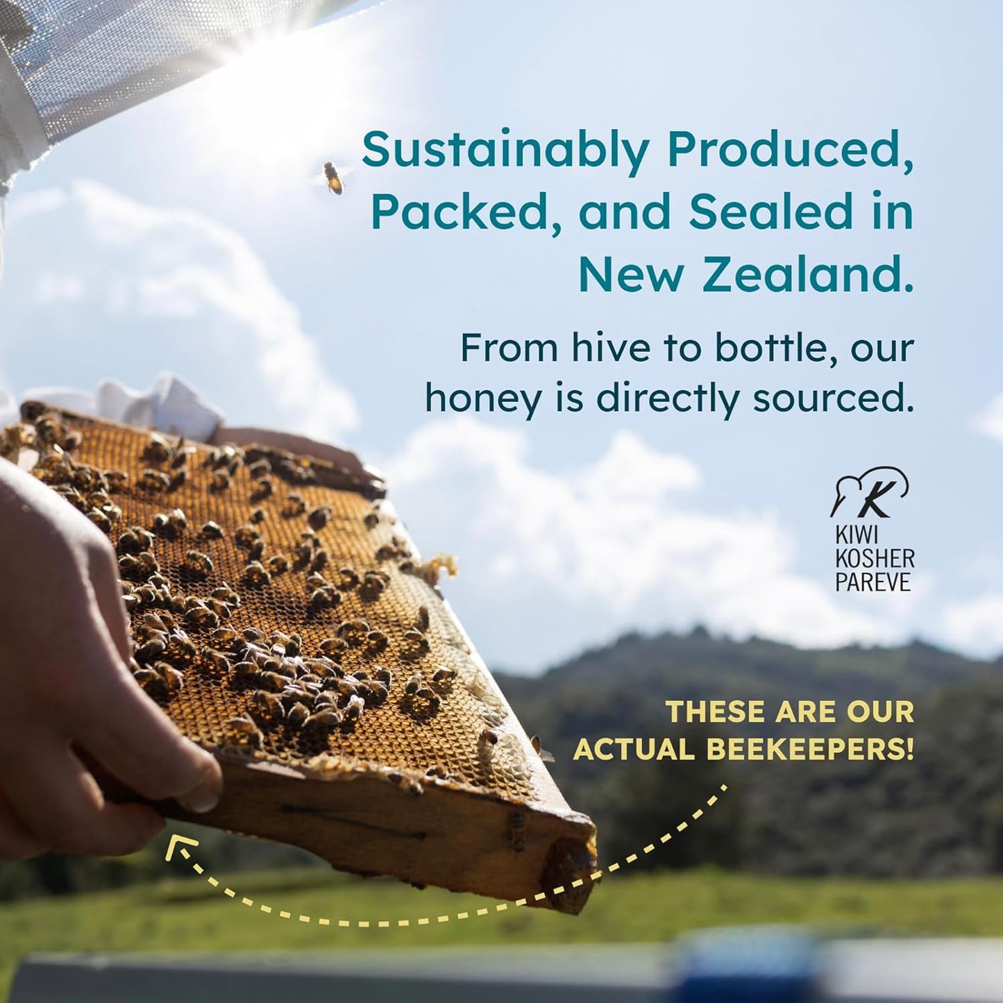 Melora Manuka Honey New Zealand Raw Honey | Pure, Unfiltered, Unpasteurized Honey | Organic Squeeze Bottle | UMF 8+ | MGO 185+ | 12 oz