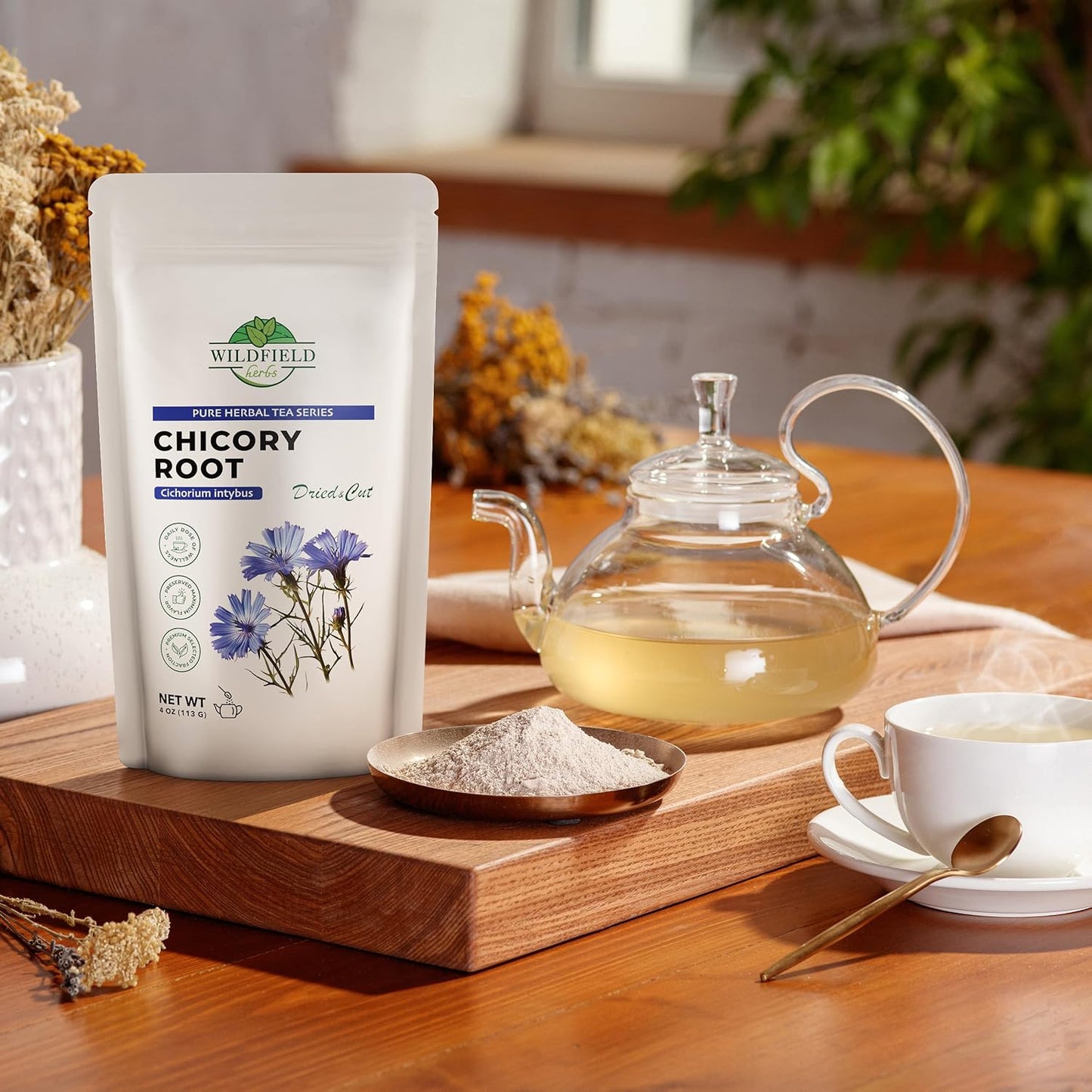 4 oz. Tea Chicory Root Tea Herbal (Cichorium Intybus) - 113g Сhickory Root Herb Achicoria