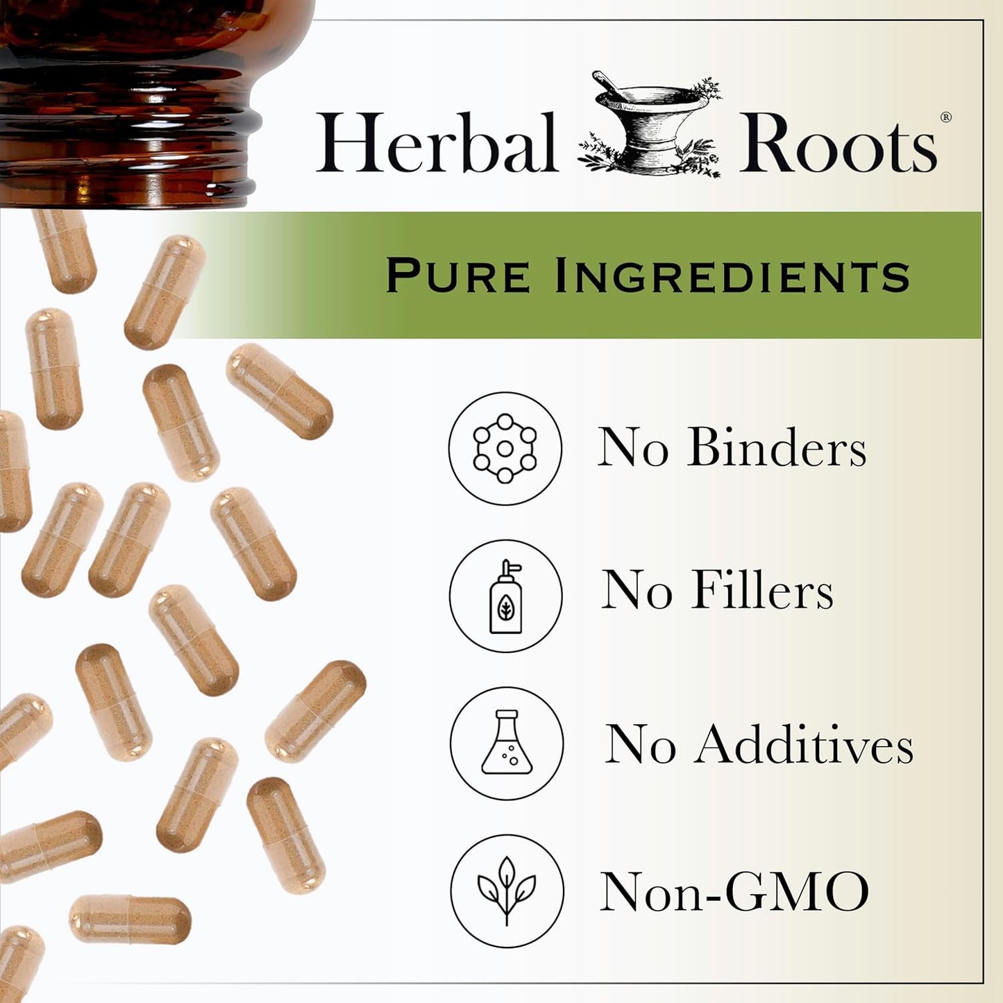 Herbal Roots Pure Organic Valerian Root Capsules - 900 mg - Non-Habit Forming with no Melatonin, Non-GMO - 60 Count Vegan Capsules, Herbal Supplement
