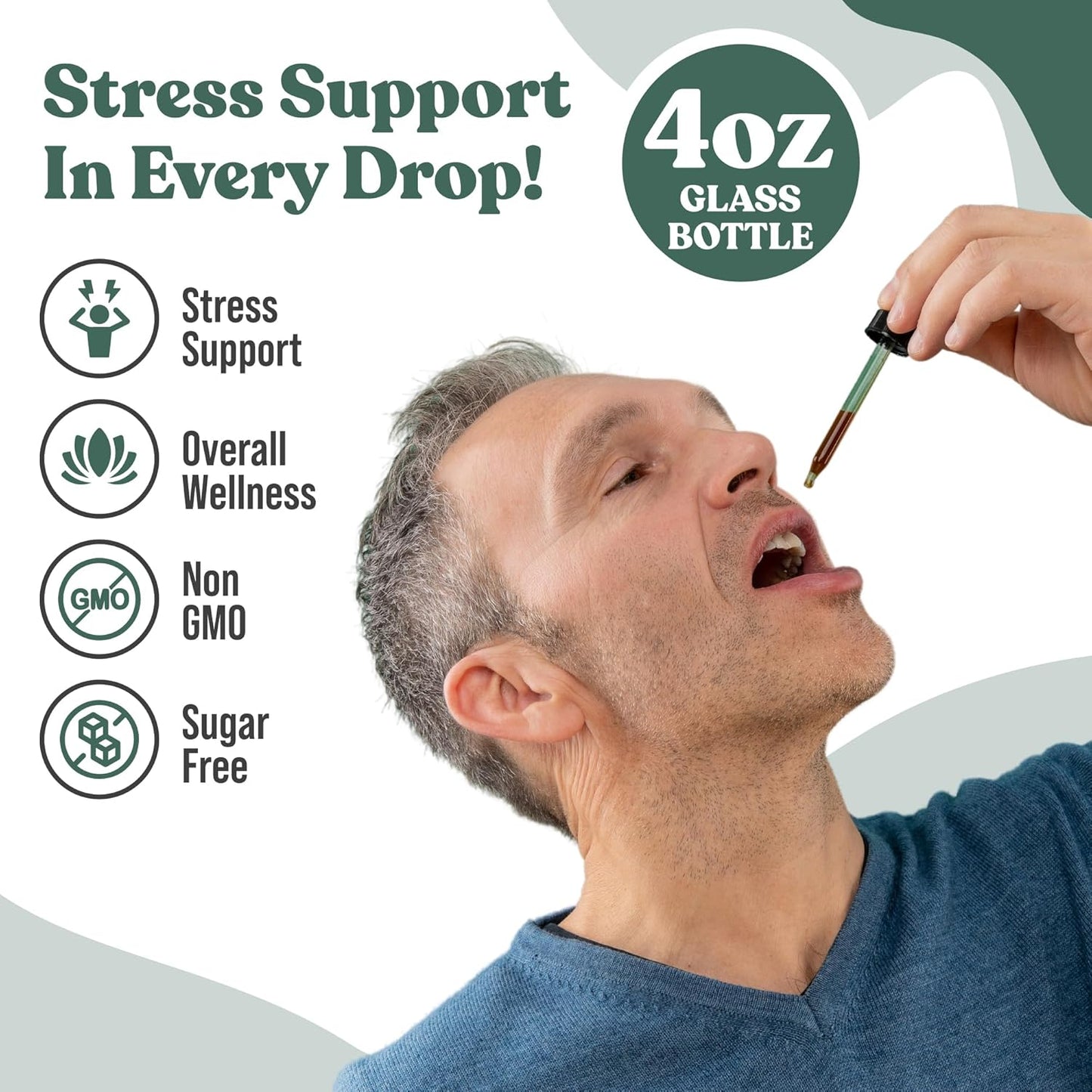 Rejuvica Health Active Holy Basil 4oz XL Super Size - Advanced Stress Support Supplement Drops - Holy Basil Leaves Liquid Extract - Vegan Sugar Free Non GMO Tincture 3 Pack