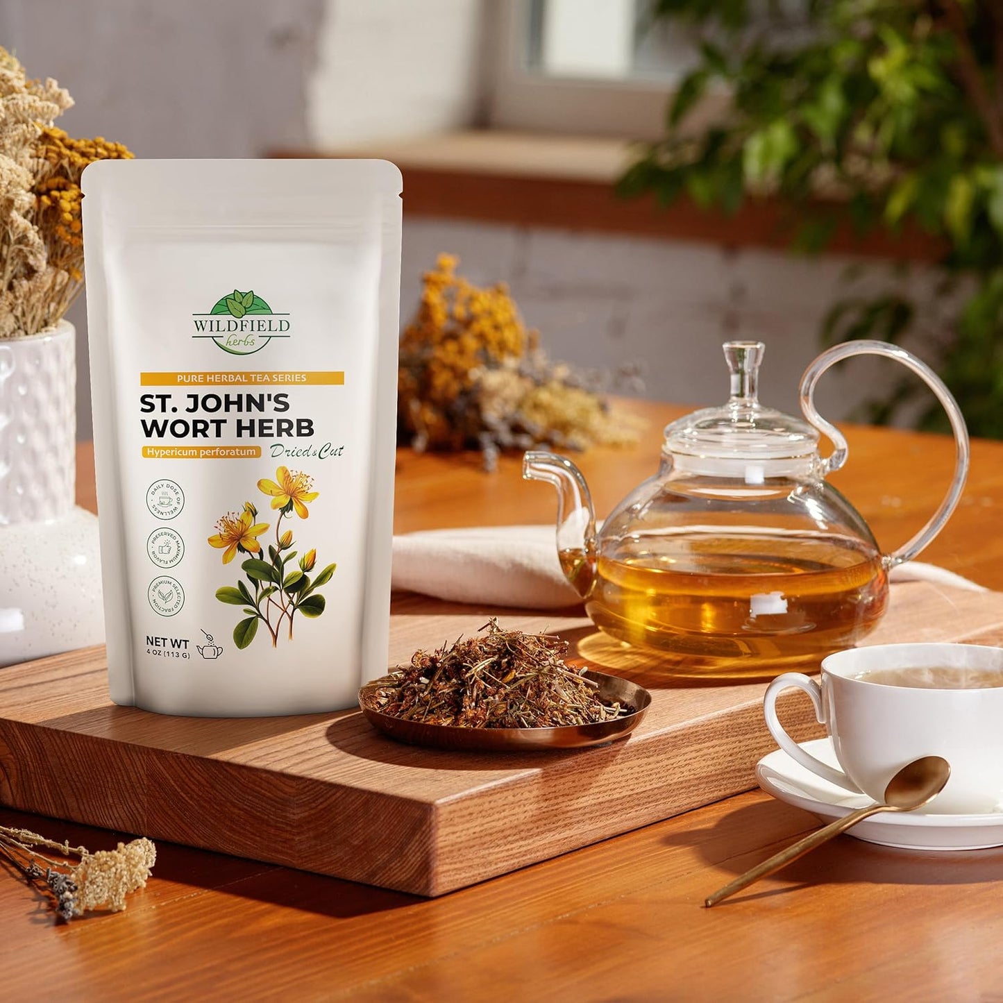 4 oz. St Johns Wort Herb Herbal Tea (Hypericum) - 113g Hierba De San Juan Herb Tea