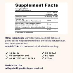 EZ Melts Hair Health Complete - Hair Supplement to Support Strength & Growth - Includes AnaGain Nu, Biotin, Apigenin, Bambo Silica & More - 2 Pack