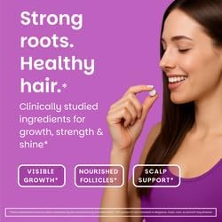 EZ Melts Hair Health Complete - Hair Supplement to Support Strength & Growth - Includes AnaGain Nu, Biotin, Apigenin, Bambo Silica & More - 2 Pack