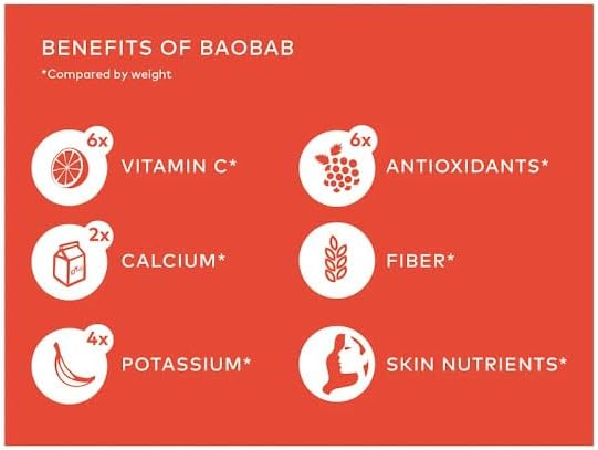 KAIBAE Premium Organic Baobab Powder I Prebiotic Gut Health, Intermittent Fasting, Immunity, Hydration | Vitamin C, Polyphenols, Minerals | Fiber Supplement | 8 oz.