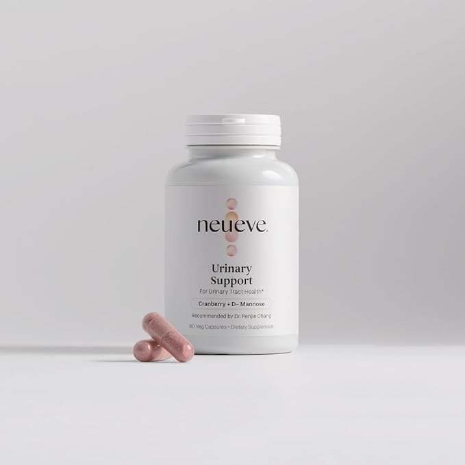 NeuEve Urinary Support Cranberry and D Mannose Supplements for Urinary Health Defense, All-Natural Ingredients | 90 Vegan Capsules