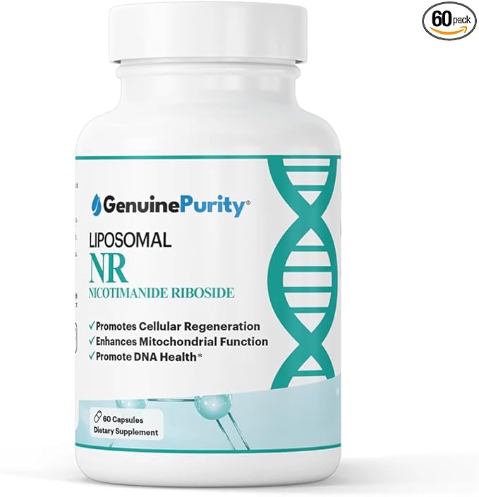 Liposomal NR 300mg Nicotinamide Riboside Supplement | Advanced NAD Boost for Cellular Energy and Mitochondrial Function | Gluten Free, Vegan, USA Made, Non-GMO | 60 Capsules