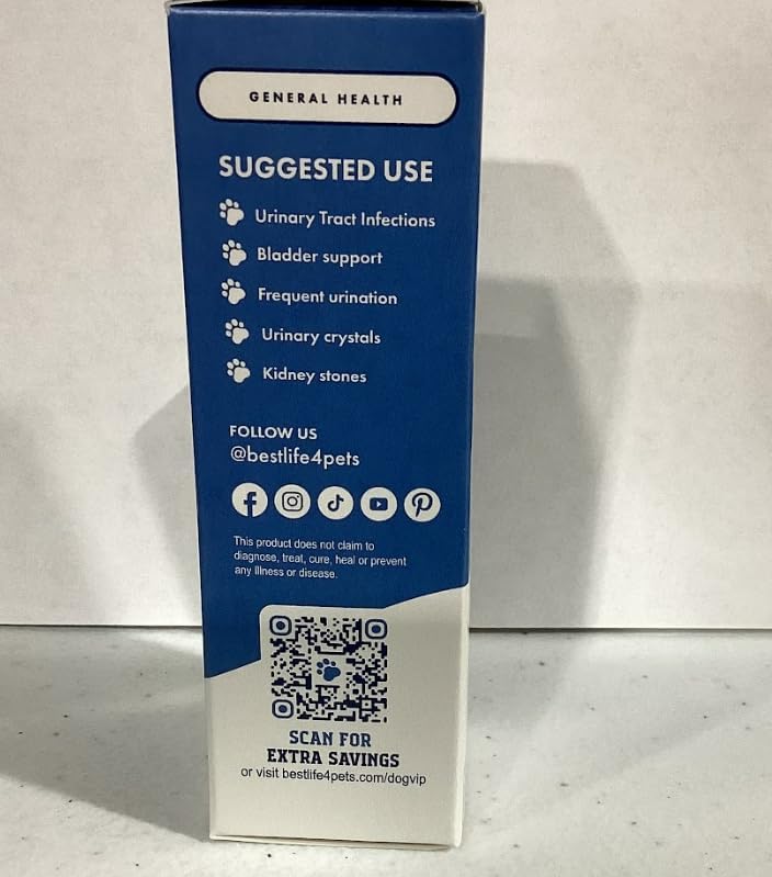 Dog UTI and Kidney Support, Natural Incontinence & Bladder Control for Dogs Reduces Involuntary Leaking, Urinary Tract Problems, Flush Out Bladder Stones & Improves Dog Kidney Health (400 Pills)