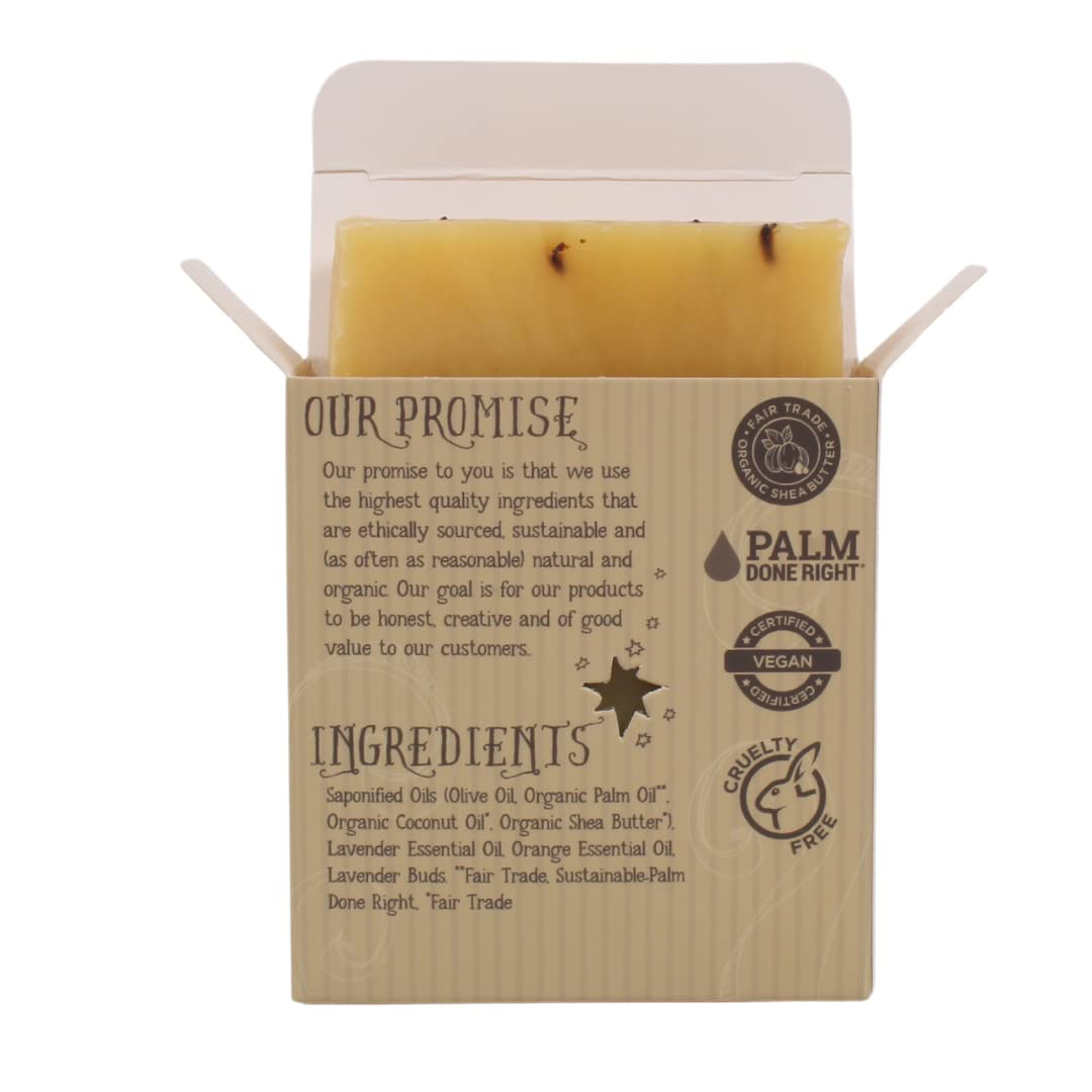 Varina Organic Lavender Orange Bar Soap - Gentle Cleansing for Sensitive Skin, Herbal and Mint - 3 Pack