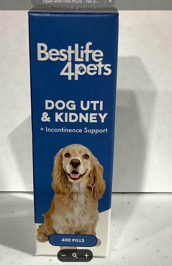 Dog UTI and Kidney Support, Natural Incontinence & Bladder Control for Dogs Reduces Involuntary Leaking, Urinary Tract Problems, Flush Out Bladder Stones & Improves Dog Kidney Health (400 Pills)