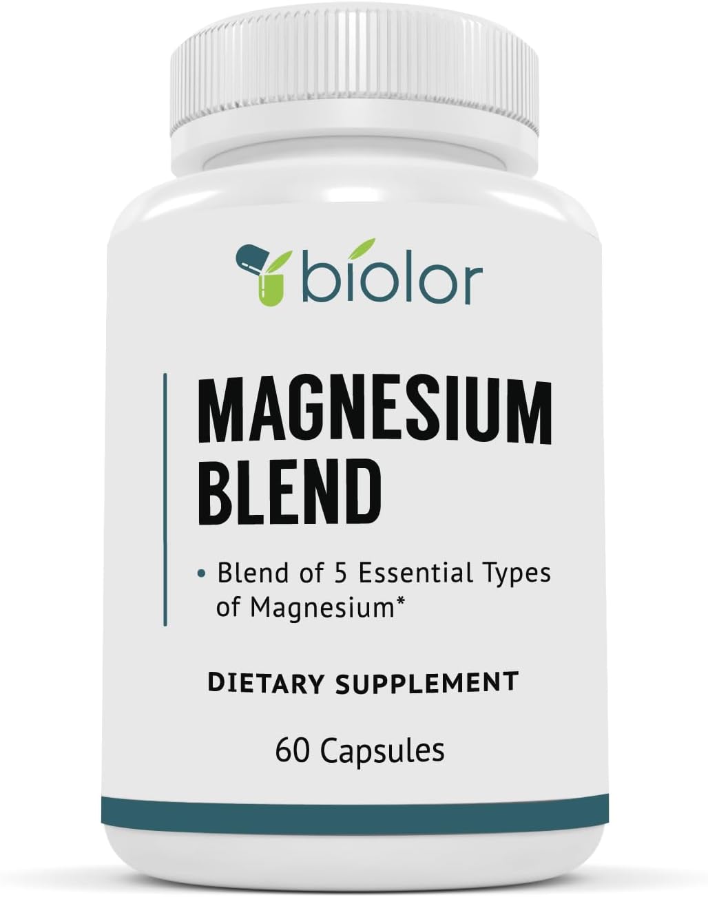 Magnesium Complex Supplement, Full Spectrum Magnesium Blend, Magnesium Glycinate with Malate, Citrate, Taurinate and Gluconate - High Absorption Magnesium Supplement, Magnesium Complex Capsules
