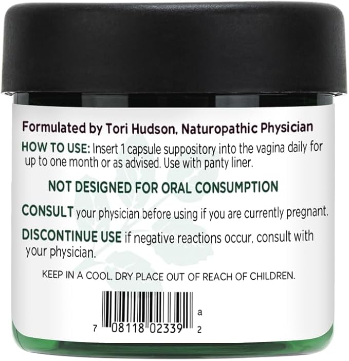 Vitanica V-Probiotics - Probiotics for Women - Vaginal Suppositories with Lactobacillus Rhamnosus, Gasseri & More - Women's Health Supplement - Lady - 30 Vaginal Suppositories