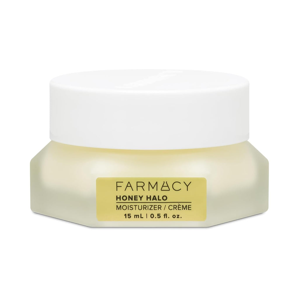 Farmacy Ceramide Face Moisturizer - Honey Halo Hydrating Facial Moisturizer for Dry Skin - Plumps, Soothes + Restores Skin with Potent Ceramides + Buckwheat Honey for a Dewy, Healthy Glow (15ml)