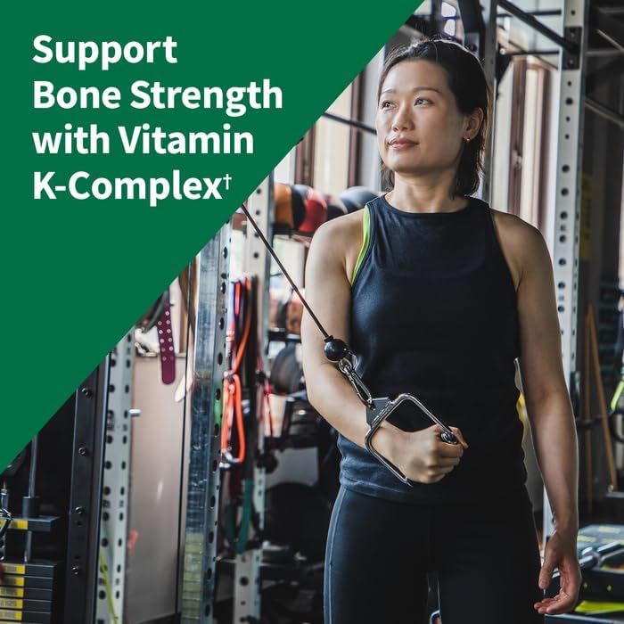 Garden of Life Vitamin K2 and K1, Vitamin Code Vegan K Complex Vitamin for Bone Strength and Heart Health, Omega Rich Flax Seed Oil, Trace Minerals, Probiotics, 60 Day Supply