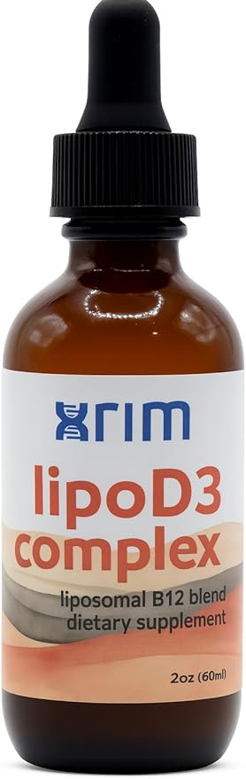 xrim LipoD3 Complex – Liposomal Vitamin D3 5000 IU + K2, Selenium & CoQ10 | High Absorption Liquid Supplement – 30 Servings (2oz)