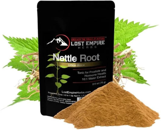 Stinging Nettle Root (Urtica Dioica) 10:1 Full-Spectrum Water Extract Powder Supplement for Men, Urinary Function (75 Grams)