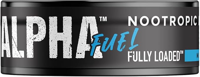 Fully Loaded Alpha Fuel Nootropic Pouches (Mint Fuel) - 5 Cans, 15 Pouches per can - Nootropic Energy Pouches with Caffeine, Alpha GPC, Tyrosine, Taurine, Guarana and More.