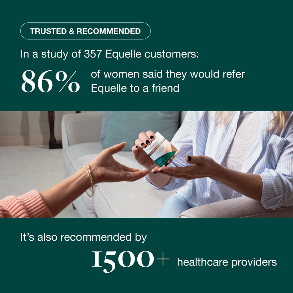 EQUELLE Multi-Symptom Perimenopause & Menopause Relief Relief from Hot Flashes, Muscle Aches & Supports More Sleep. Hormone-Free, Plant-Based S-Equol – 2 Month Supply (120 Tablets)