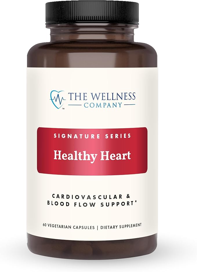 The Wellness Company Healthy Heart - Cardiovascular Strength, Blood Flow, Nitric Oxide Production & Healthy Cholesterol Levels | 60ct (1 Month Supply)