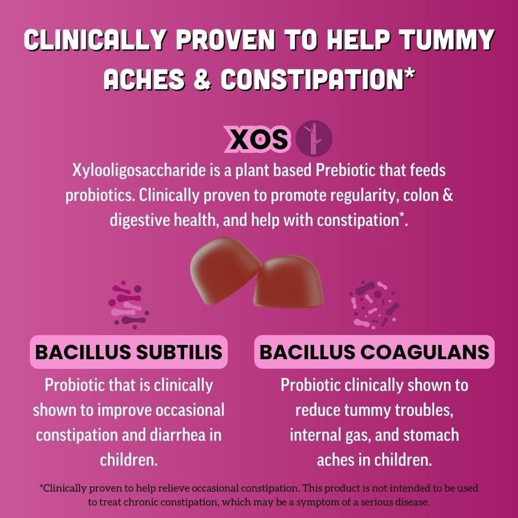 Llama Naturals Kids Probiotic with Prebiotic Fiber, Vegan, Organic Prebiotics and Probiotics Gummies for Gut Health Support, Toddler Real Fruit Gummy Vitamins, No Added Sugar Cane, Mixed Berry, 120 Ct