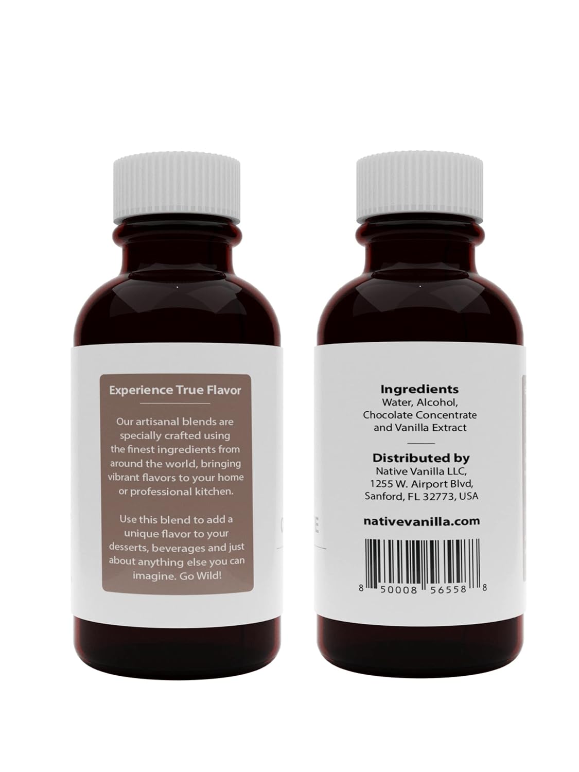 Native Vanilla - Pure Chocolate Extract - 4 Fl Oz - Pure Flavors and Extracts - Perfect for Cooking, Baking, and Dessert Crafting