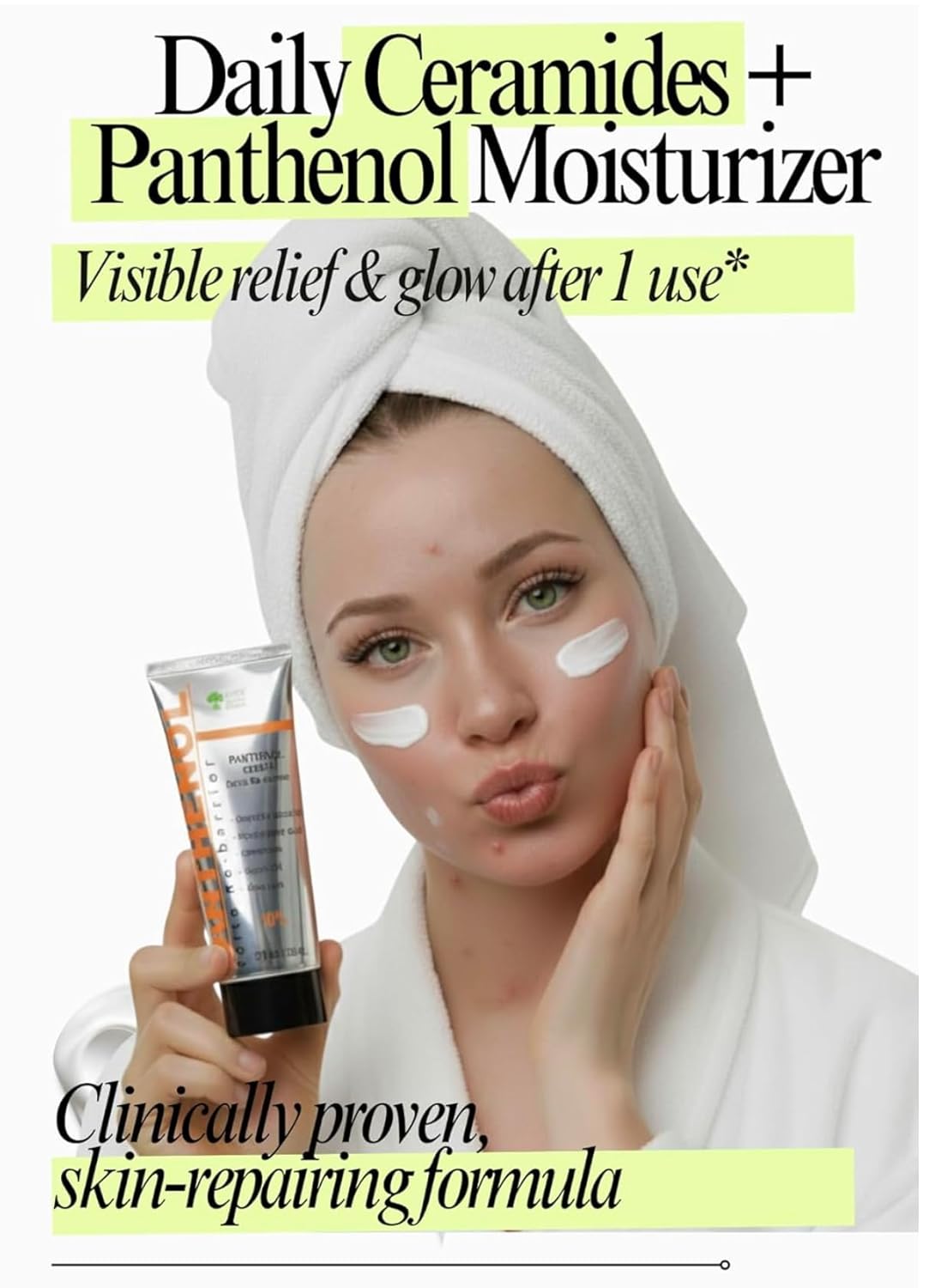 10% Panthenol Cream Forte with Ceramides & Centella Asiatica – Intensive Skin Repair for Redness, Acne, Burns, Tattoos & Post-Procedure Care – Aloe Vera + Hyaluronic Acid, 3.4 oz