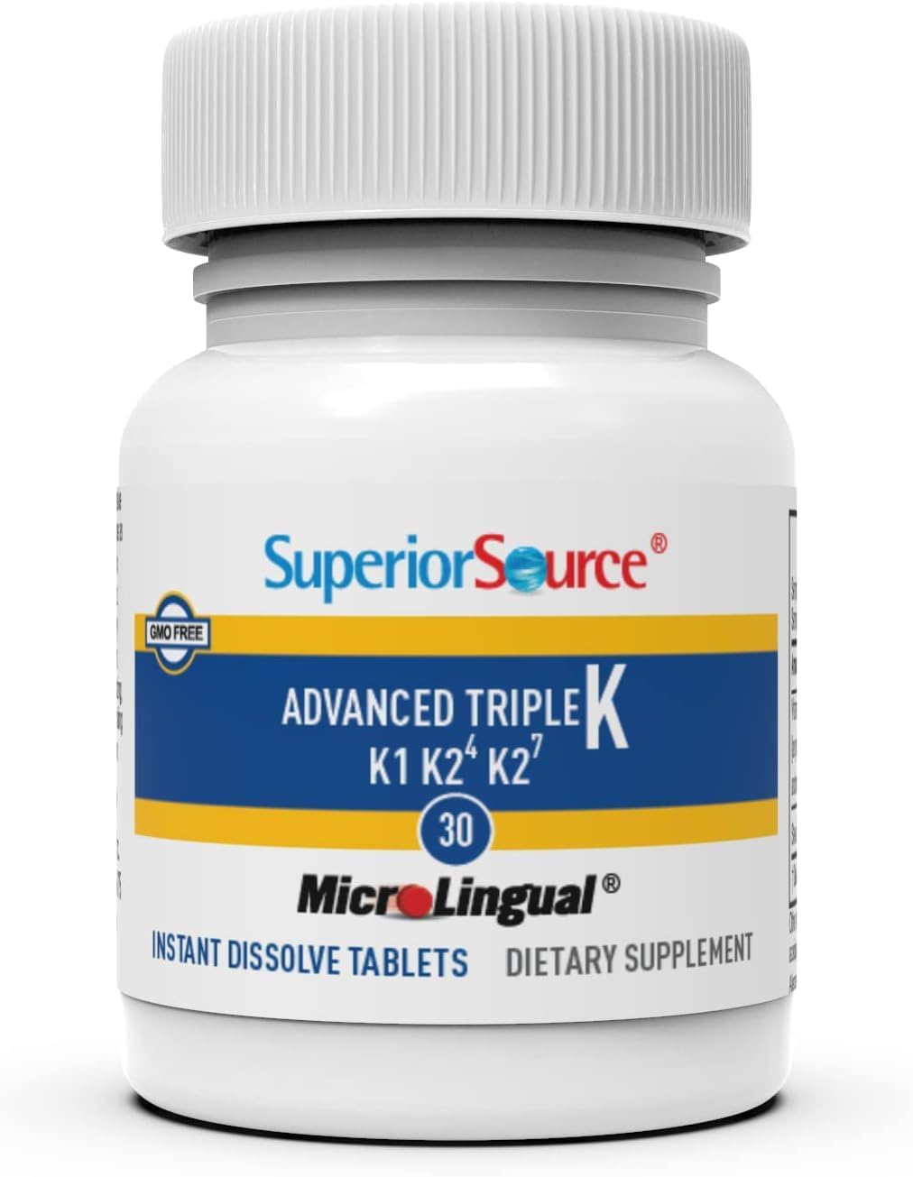 Superior Source Advanced Triple K - Bone Health & Strength Support Supplement - Immunity Support Formula with Vitamins K1 & K2 - Vitamin Aids Calcium Absorption - 30 Instant Dissolve Tablets