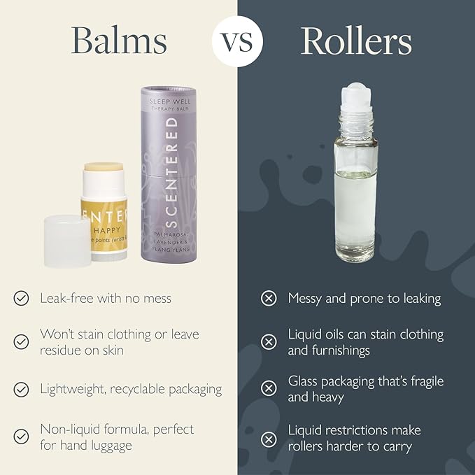 Scentered Aromatherapy Gift Set, Roll On Essential Oil Balms for Sleep, Stress-Relief, Focus, Mood Boost, Calm & Emotional Balance - Relaxing Gifts for Women - Daily Ritual