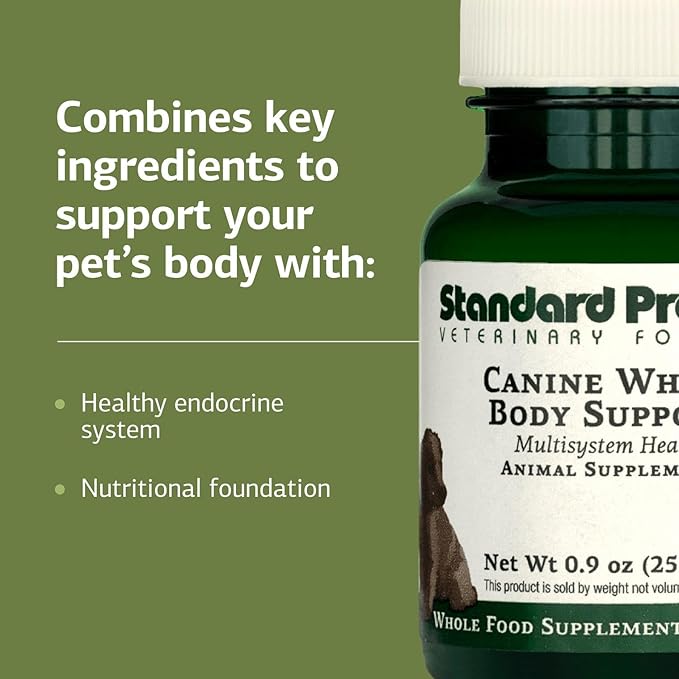 Standard Process Inc. Whole Body Multisystem Support Supplement for Canines - Nutritional Powder for Daily Health Maintenance - 25 g