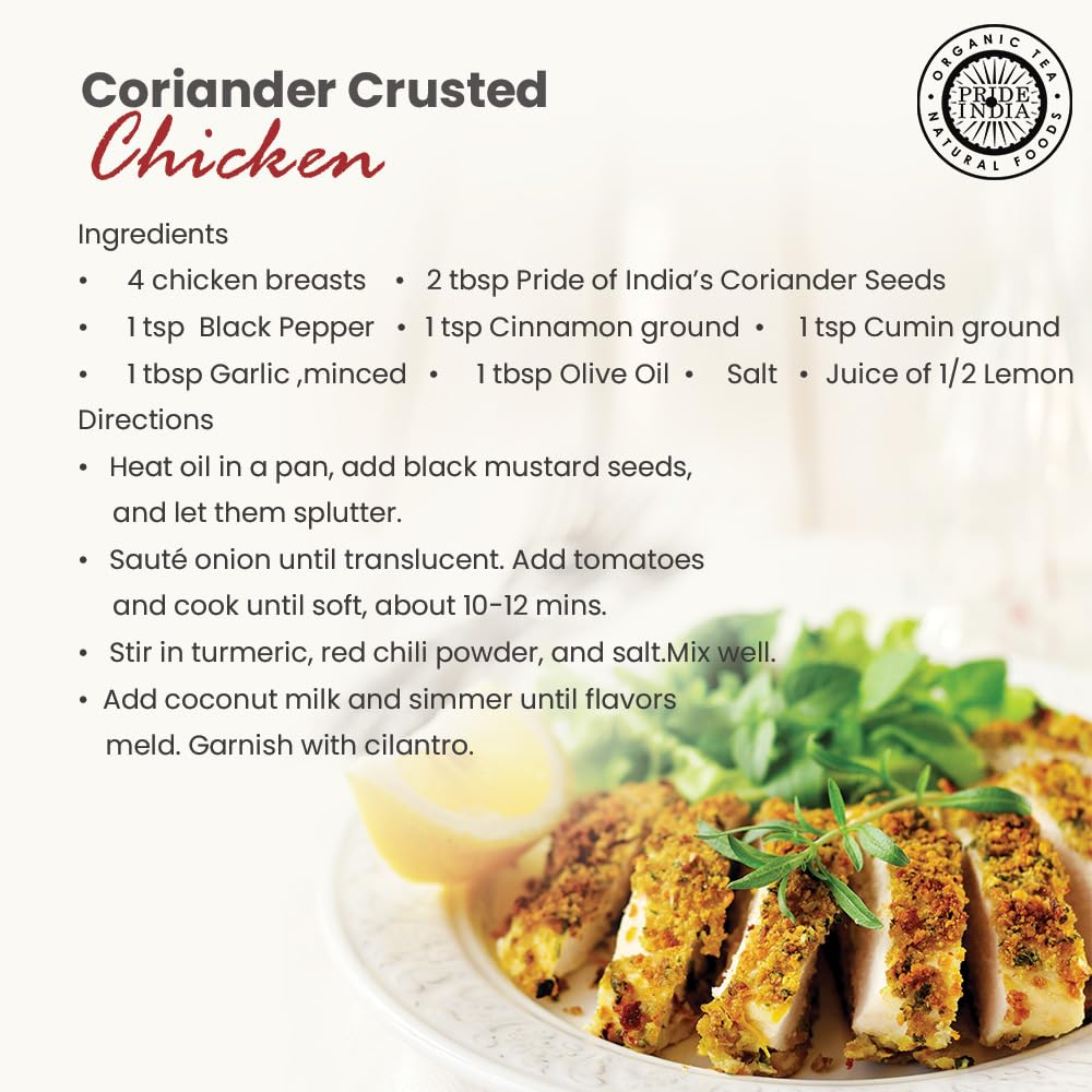 Pride of India - PACK of 6 - Coriander Seed Whole – Fresh & Gourmet Indian Whole Spice – Good for Curries/Meat/Chicken – Easy to Store – 4 oz. Medium Dual Sifter