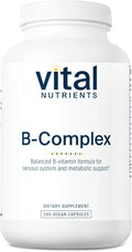 Vital Nutrients Vitamin B-Complex | Vegan High-Potency Methylated B Complex Vitamins | B Vitamins Support Energy Production, Metabolism, and Heart Health* | Gluten, Dairy, Soy Free | 240 Capsules
