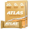 Atlas Bar – 20g Protein, 1g Sugar, 0g Seed Oils, 0g Artificial Sweeteners (Salted Peanut Butter, 24 Count)