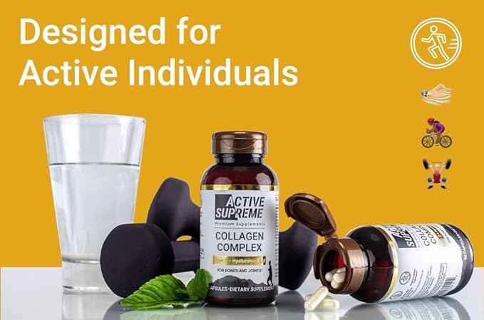 Type 2 Collagen for Joint Support | Grass-Fed Hydrolyzed with Hyaluronic Acid & Vitamin C | Joint Health & Cartilage Support