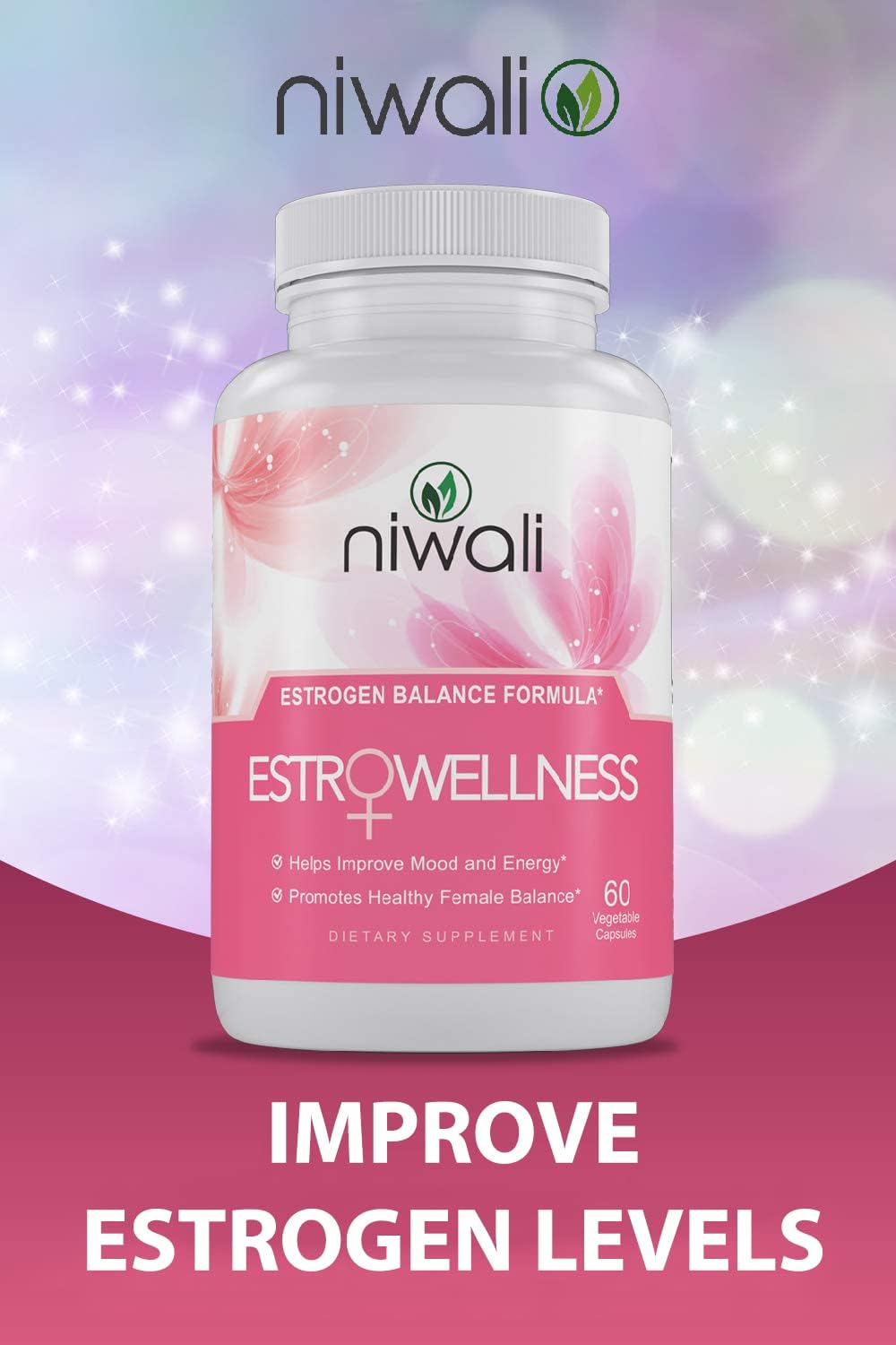 Estrogen Capsule for Women - Female Hormone Balance Supplement Menopause Mood and Energy Support - Restores Healthy Estrogen Levels | 60 Non-GMO Vegetarian Veggie Capsules