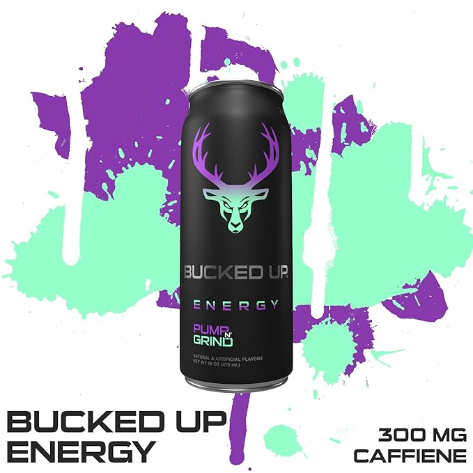 Bucked Up Energy Drink 300mg (Pump N Grind) (12 CT)