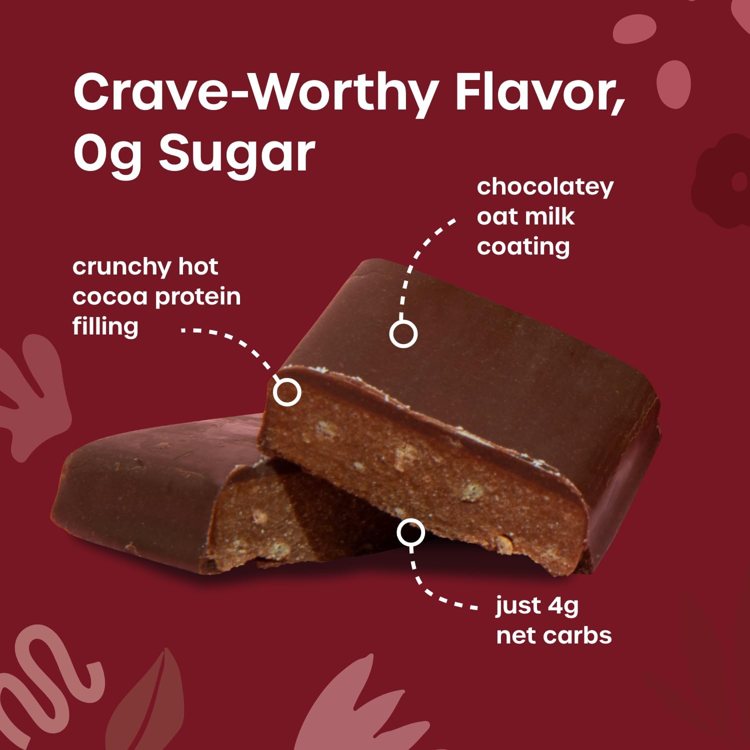 Fx Bone Broth Protein Bar - 13g Protein with Taurine + Grass Fed Collagen for Healthy Aging, Skin + Gut Health - 0g Sugar, Chocolate Crunch Flavor (12 Bars)