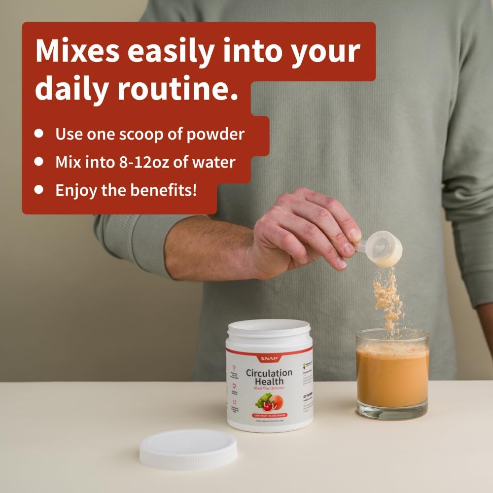 Snap Supplements Circulation Health, Blood Circulation Supplements to Support Healthy Blood Flow and Circulation, 250g