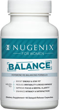 Nugenix for Women Balance - Hormone Balance for Women, Boost Energy, Improve Focus & Mental Clarity, Restore Hormonal Balance, Menopause, Ashwagandha KSM-66, Turmeric, Vitamin D, DIM, 60 Count