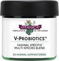 Vitanica V-Probiotics - Probiotics for Women - Vaginal Suppositories with Lactobacillus Rhamnosus, Gasseri & More - Women's Health Supplement - Lady - 30 Vaginal Suppositories