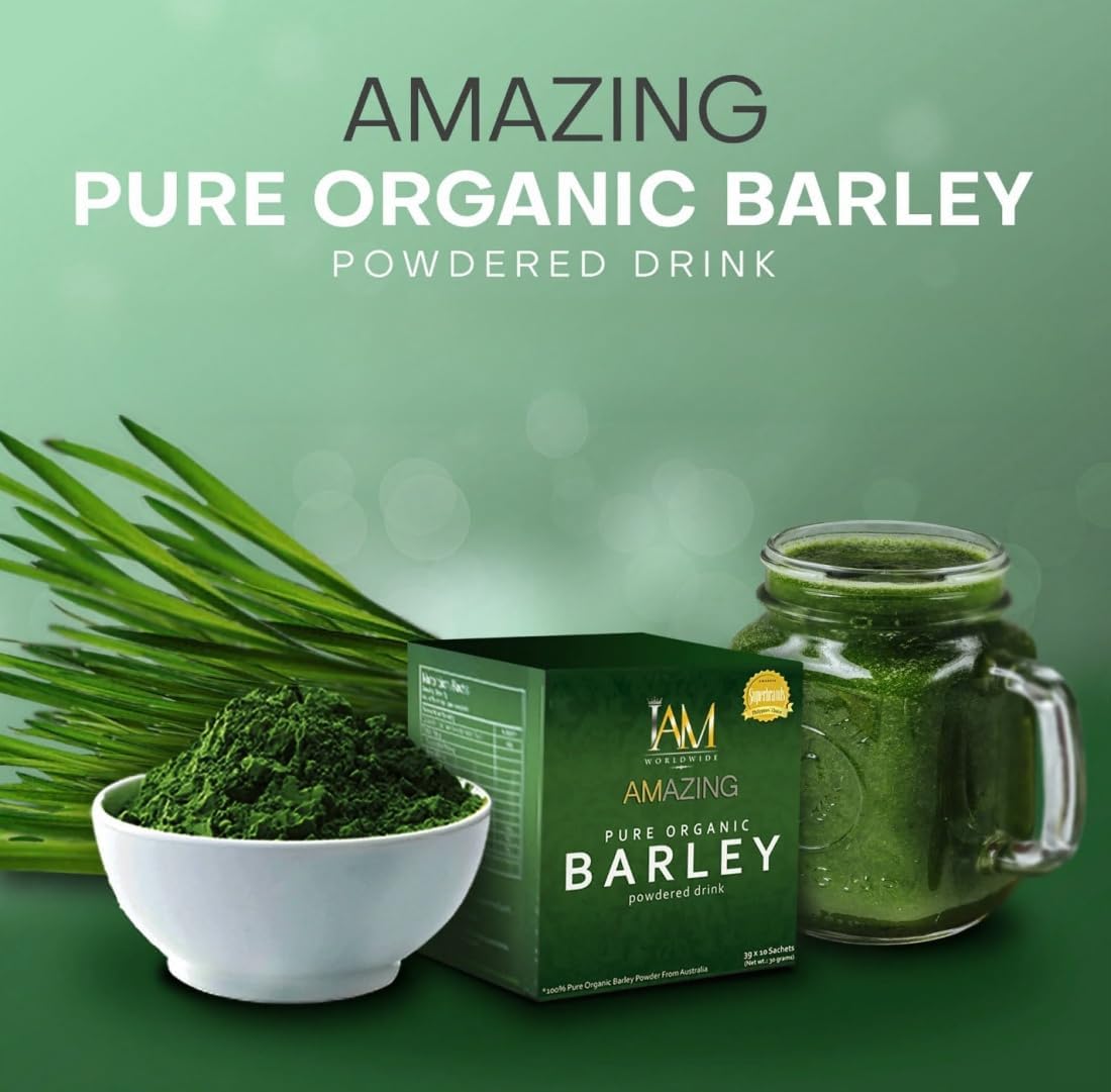 IAM Amazing Pure Organic Barley Powder Drink Barley Green Natural Blend