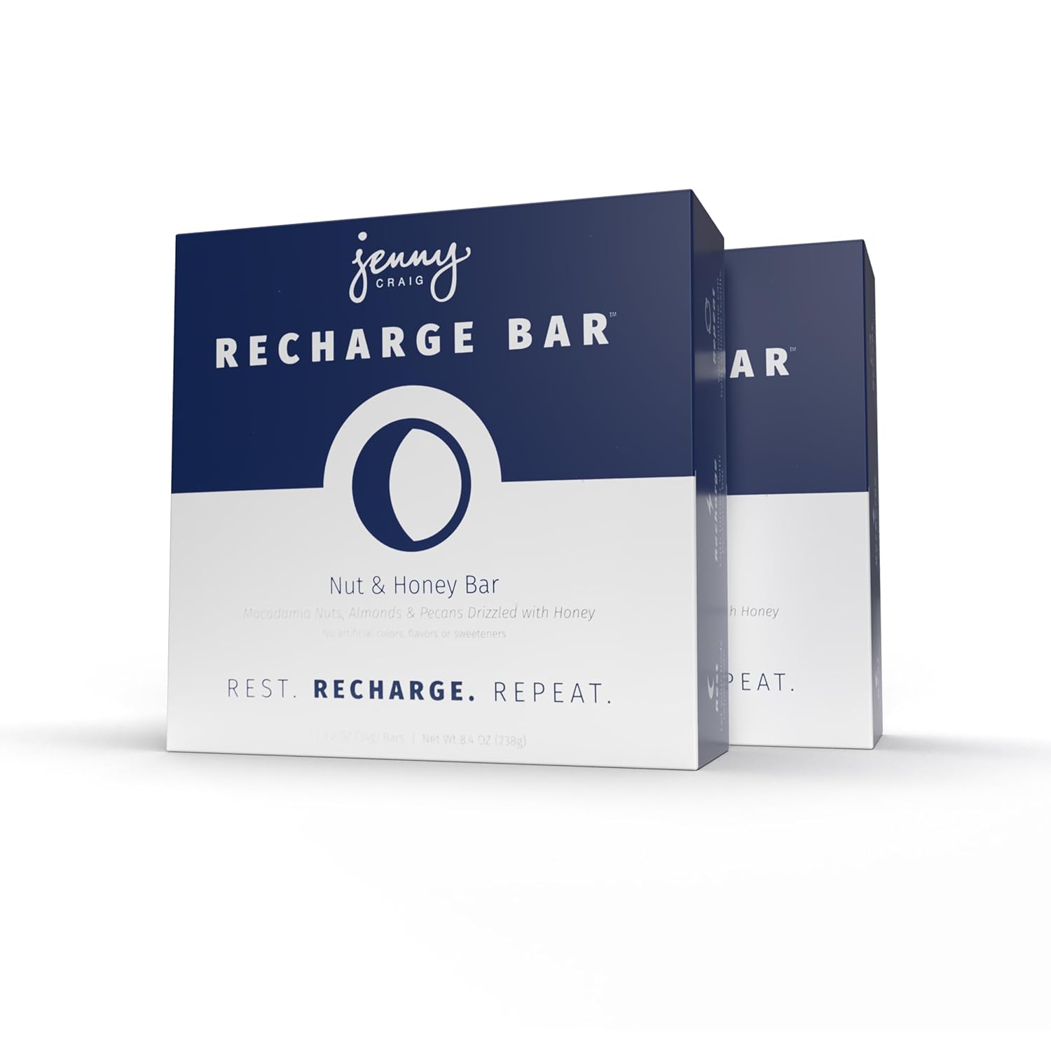 Recharge by Jenny Craig™ 14-Count Recharge Bars - REVOLUTIONARY Recharge BAR perfect for INTERMITTENT FASTING: designed to help curb hunger while you fast - Nut and Honey Flavor - (2 Packs of 7 Recharge Bars)