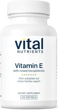 Vital Nutrients Vitamin E with Mixed Tocopherols | Potent Antioxidant Vitamin E Supplements to Support Cardiovascular Health* | Gluten and Dairy Free | Non-GMO | 100 Softgels