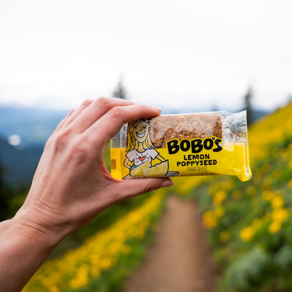 Bobo's Lemon Poppyseed Oat Bars, Gluten Free, Non-GMO, Whole Grain Oats, Pack of 12 | Snack Bars | On-the-Go | Made with Simple Ingredients