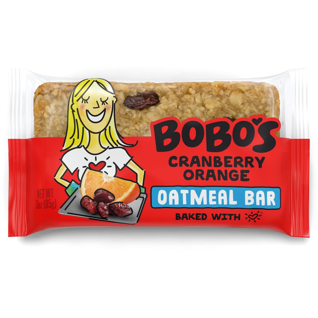 Bobo's Cranberry Orange Oat Bars, Gluten Free, Non-GMO, Whole Grain Oats, Pack of 12 | Snack Bars | On-the-Go | Made with Simple Ingredients