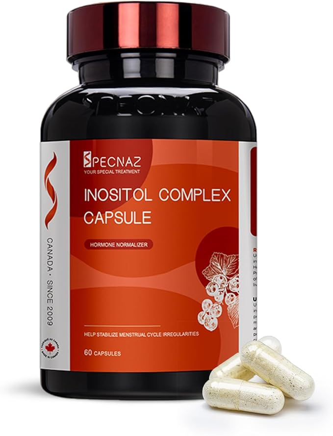 Inositol and Choline Supplement – Women's Nutrition, with Folic Acid – Supports Healthy Hormone Balance, Regular Menstrual Cycles, and Ovarian Health, for reproductive Health – 60 Capsules