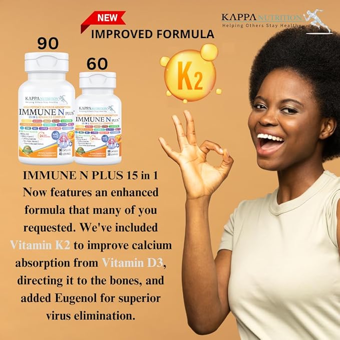 (60 Capsules), NAC 600mg, Quercetin 1,000mg, Vitamin C 500mg, Zinc 50mg, Vitamin D3 5,000iu, Selenium, Copper, Acerola, Ginger, Rutin, Citrus Bioflavonoids, Rose Hips, Echinacea, Immune N Plus 15 in 1