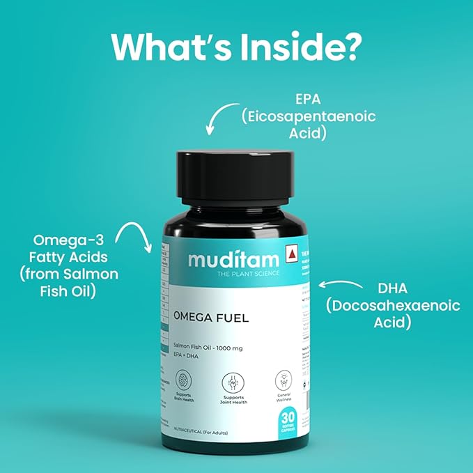 Omega Fuel – 60 Softgels | Fish Oil with Omega 3 | Herbal & Ayurvedic Inspired Formula | Daily Wellness & Lifestyle Support (1)