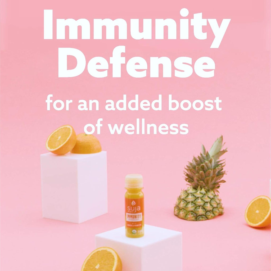 Suja Organic Immunity Defense Shot (60 Pack) with Turmeric and Ginger | Immunity Boost & Support | Functional Shots | Cold-Pressed Juice with Live Probiotics | Plant-Based & Gluten-Free